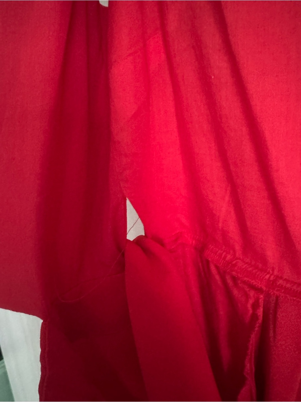J. Crew Red Sleeveless V-Neck Tie-Waist Romper Sz 4 - Picture 8 of 9